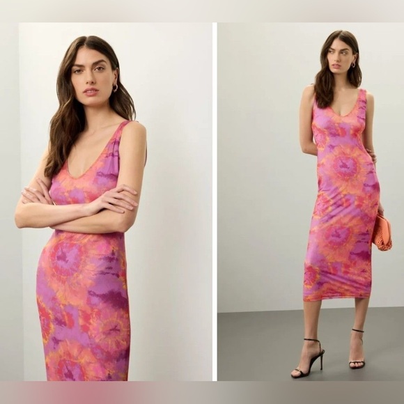 Ronny Kobo Collection Dresses & Skirts - Ronny Kobo Pink and Purple Tie-Dye Dress- Flaw